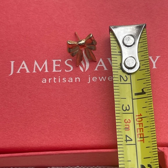 James Avery 14k yellow Gold Bow Back-Post Stud Earrings - Picture 14 of 15